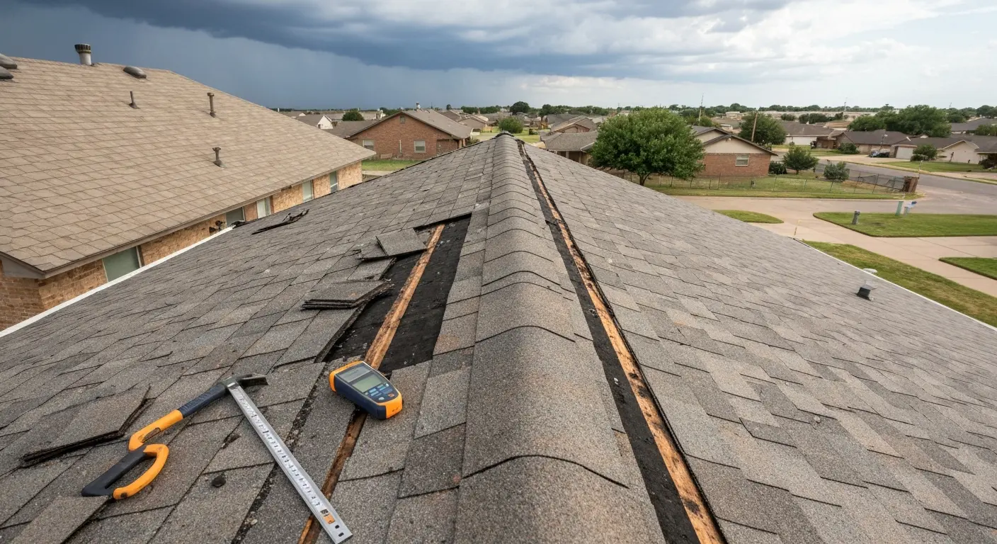 Storm damage roof repair