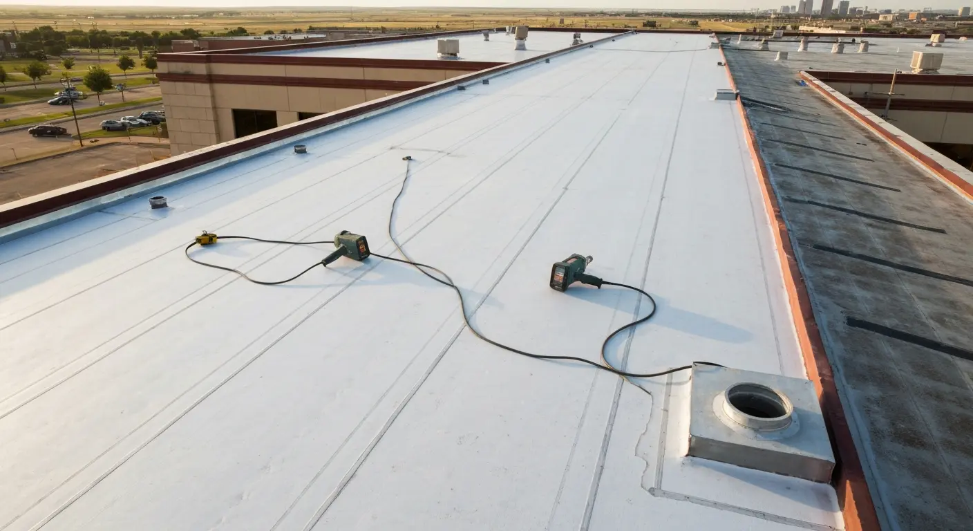 TPO roof installation