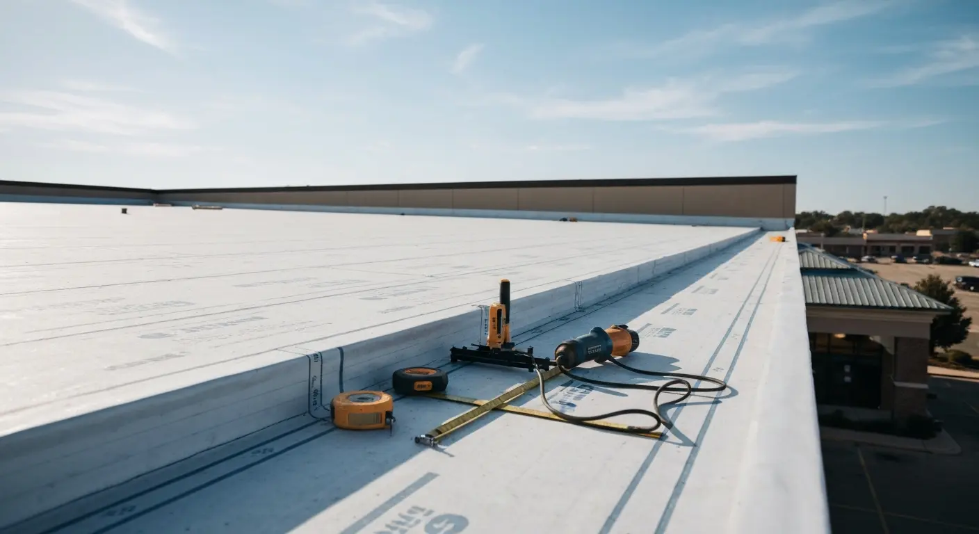 Commercial roofing in Mustang