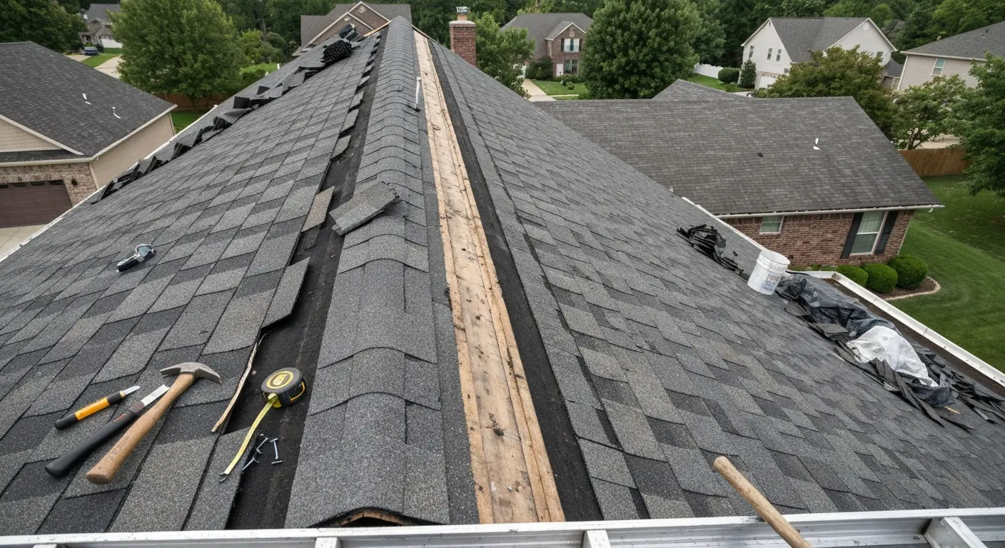 Storm damage roof restoration