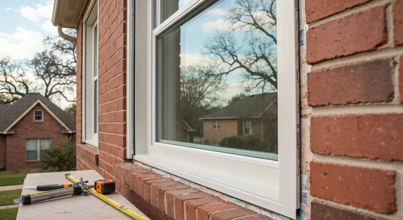 Vinyl window installation project