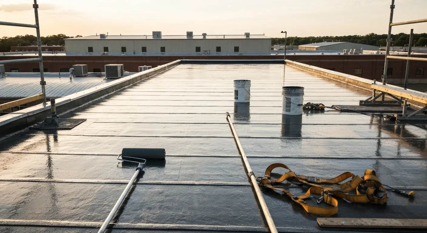 Commercial roof restoration Ardmore