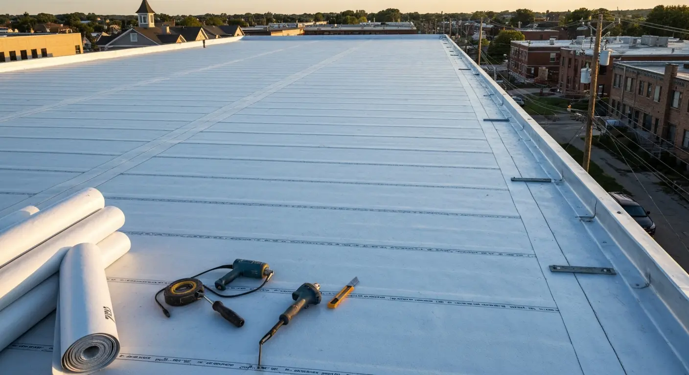 Commercial roofing work