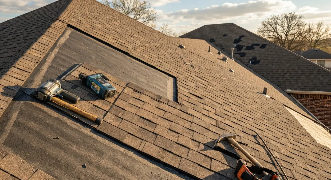 Storm damage roof repair