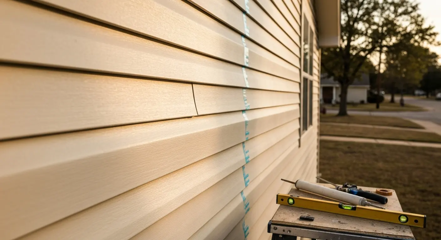 Siding repair work in Norman