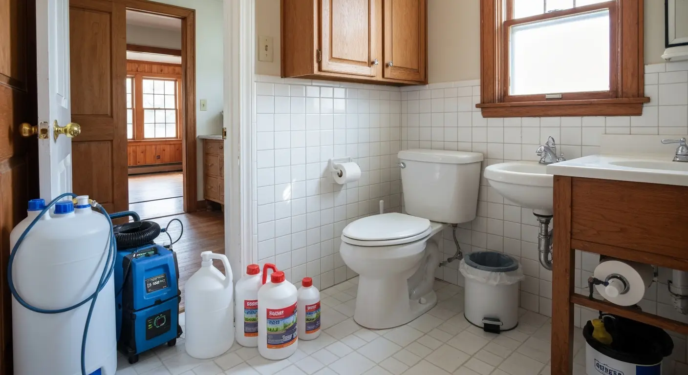 Toilet overflow cleanup