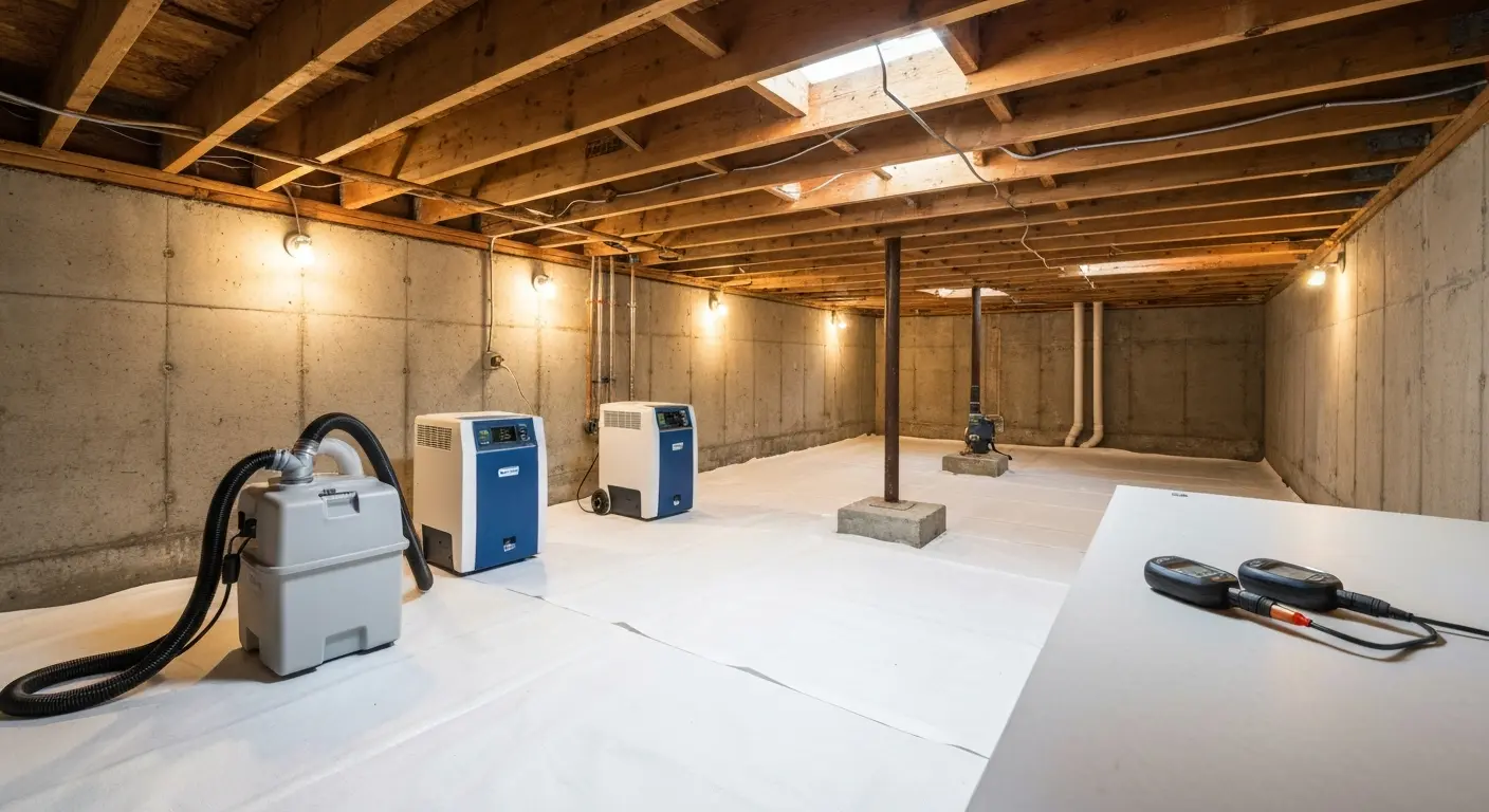 Mold remediation in crawlspace