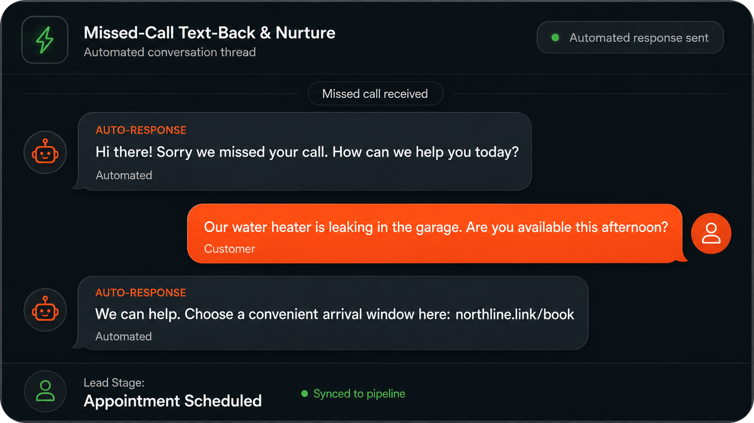 Lead follow-up conversation dashboard