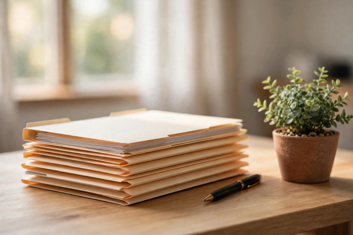 Organized business loan application documents ready for lender review in Ontario Organized business loan application documents ready for lender review in Ontario