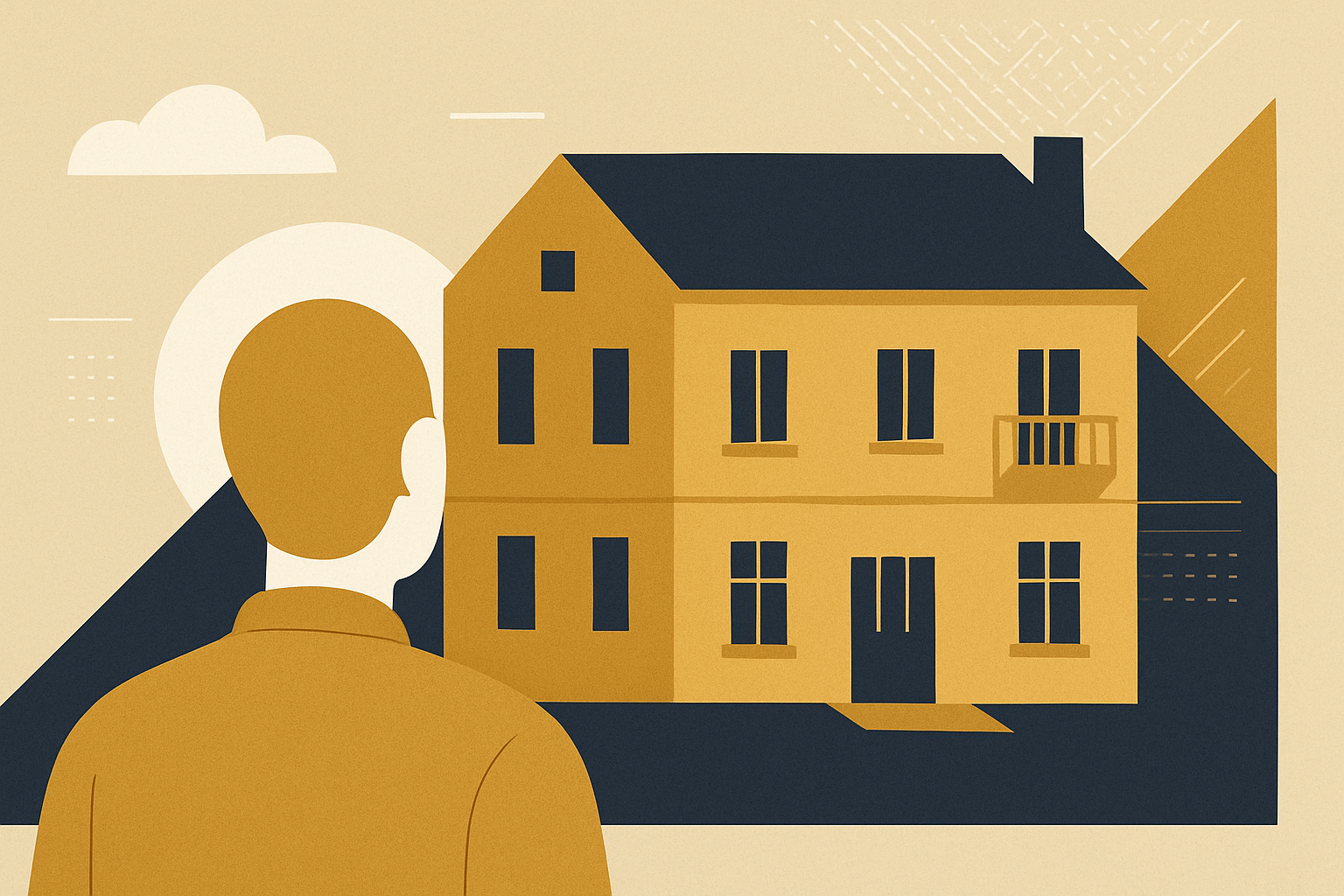 Editorial illustration depicting multifamily real estate investment growth
