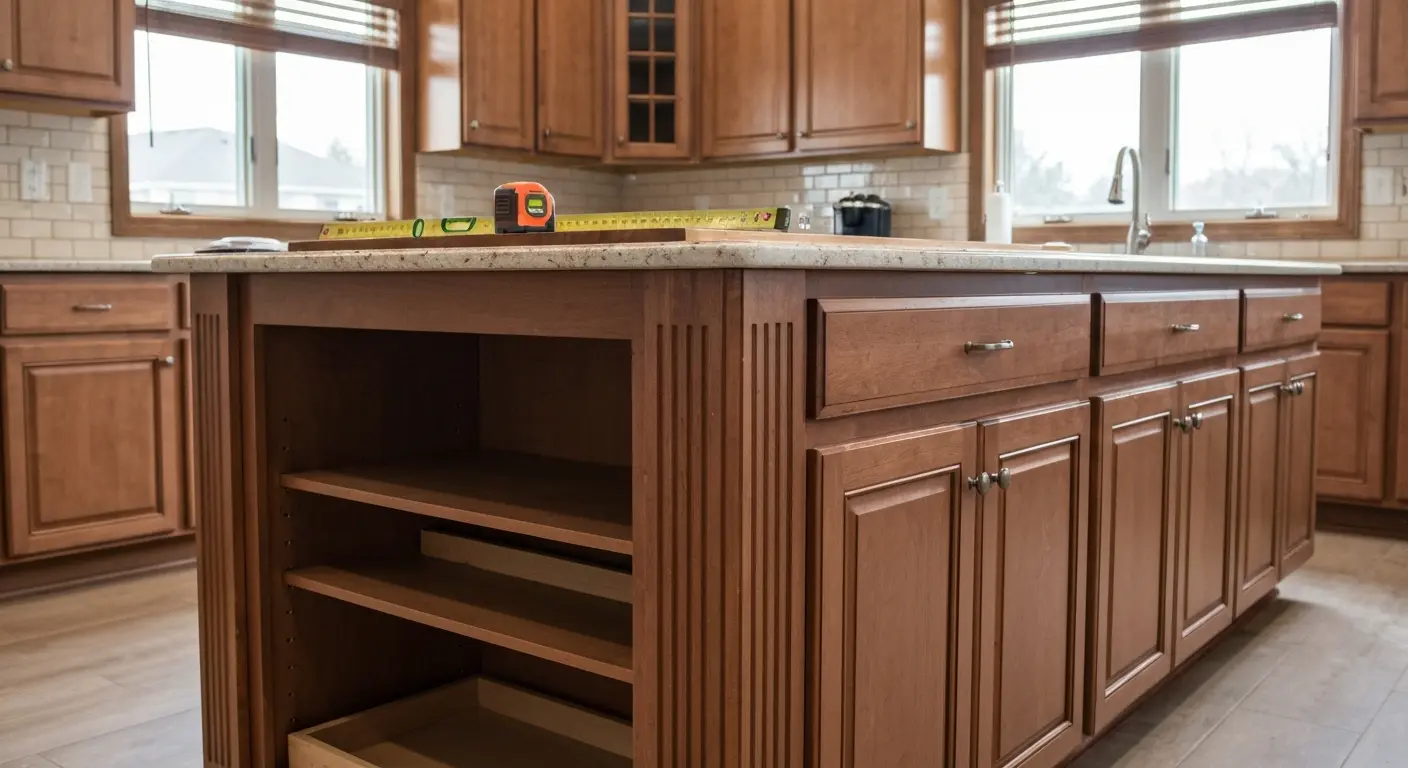Kitchen island installation