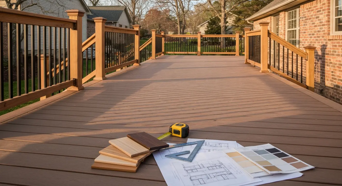 Custom deck design in Shelby County