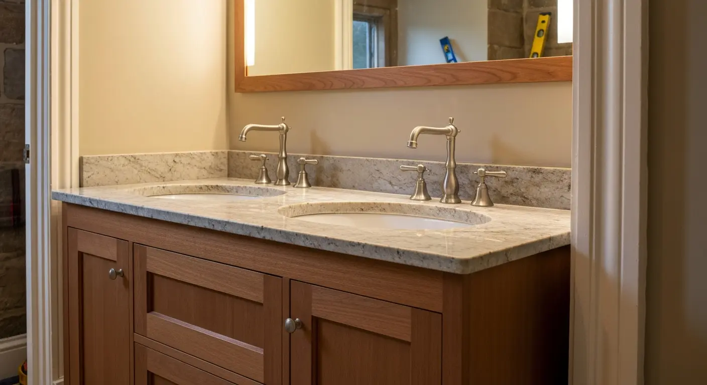 Bathroom vanity installation