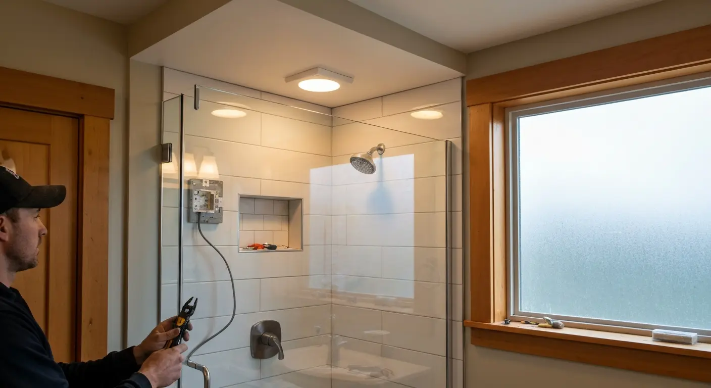 Shower lighting fixtures