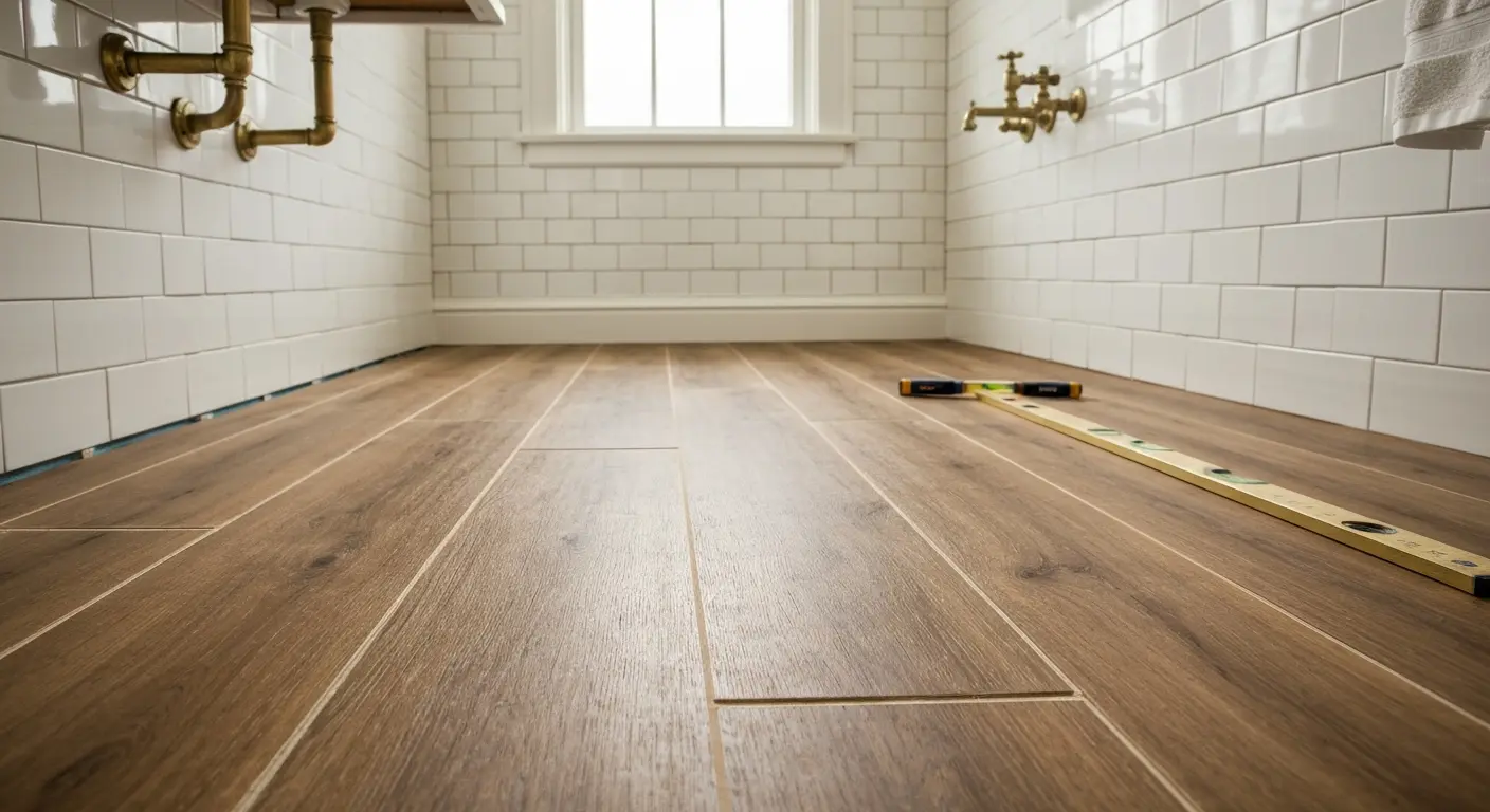 Luxury vinyl flooring installation