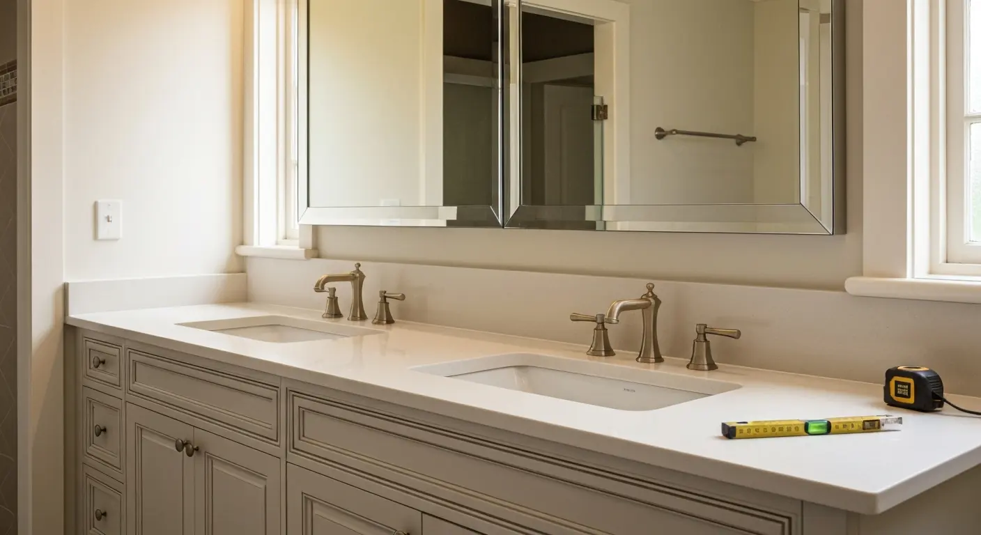 Vanity and fixture installation