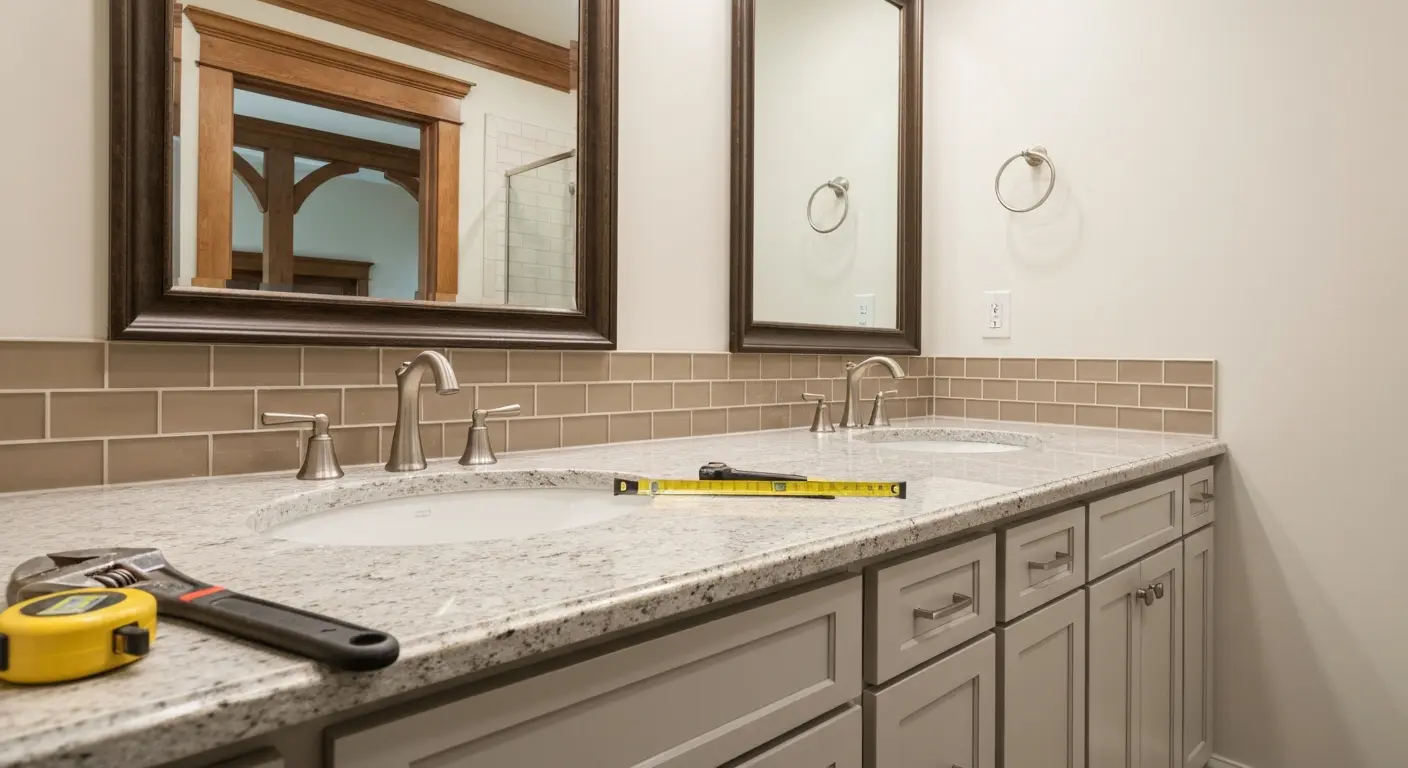 Double vanity installation
