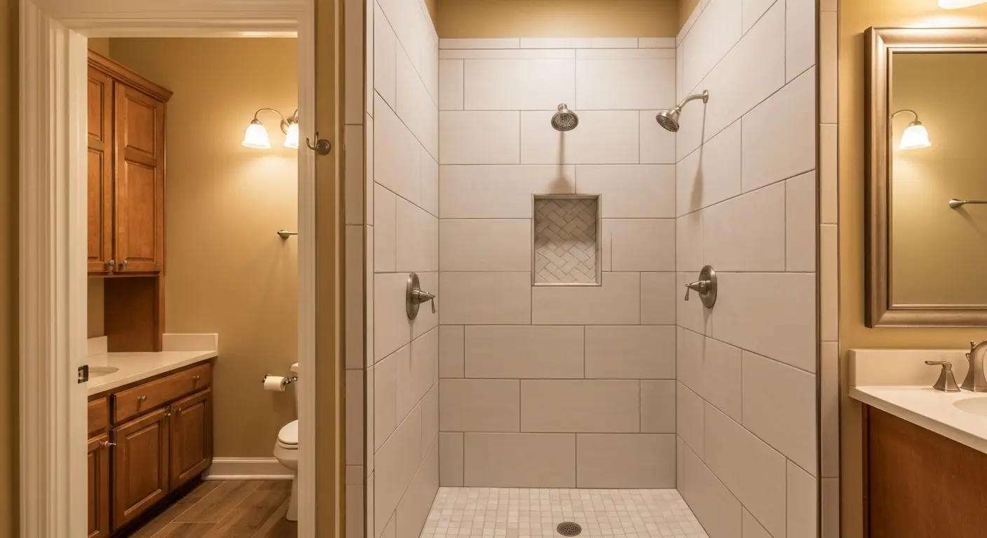 Tile shower installation