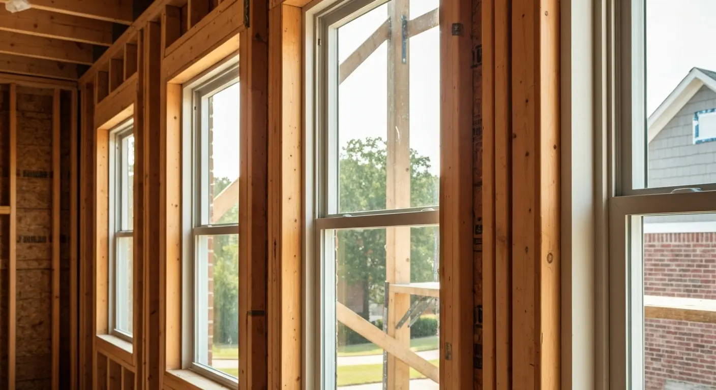 New construction window installation