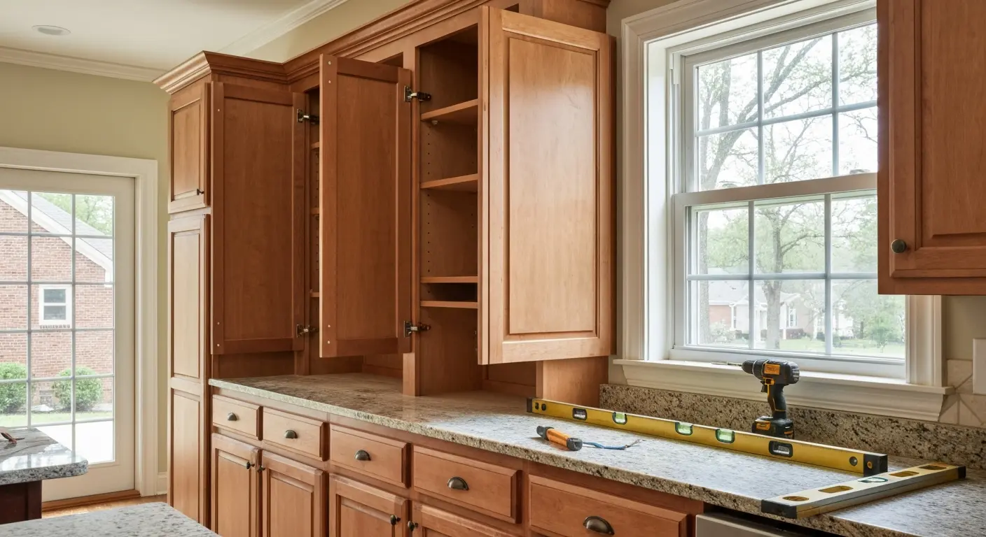 Custom kitchen cabinet installation