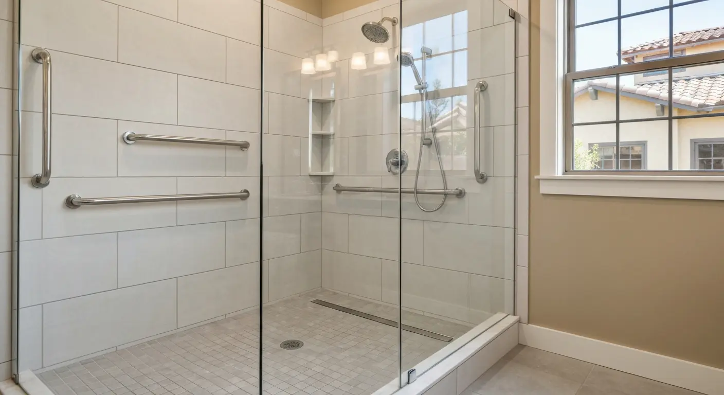 Walk-in shower installation