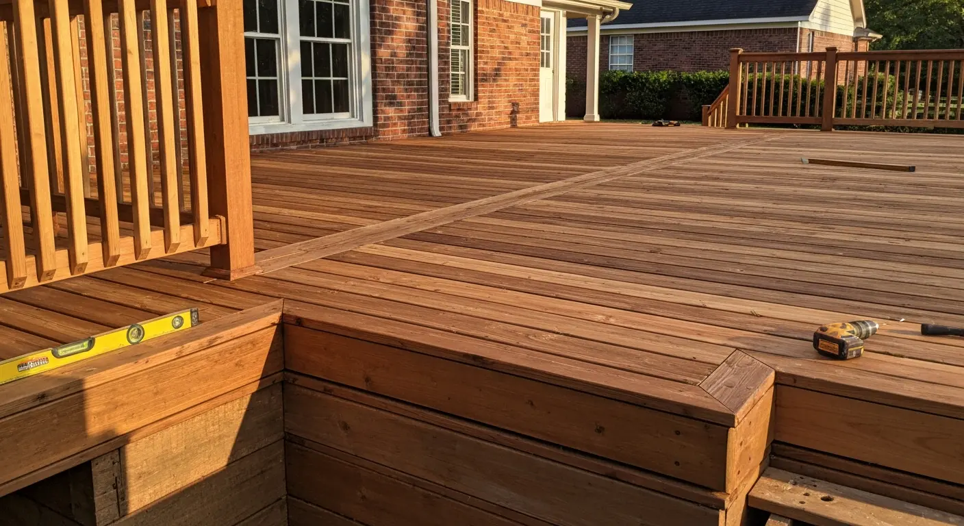 Custom wood deck in Gardendale