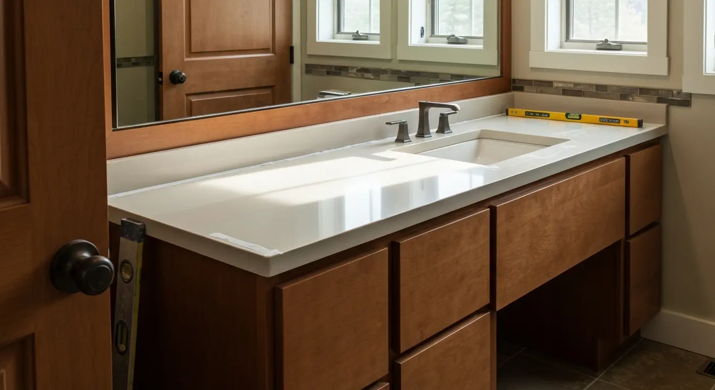 Bathroom vanity installation