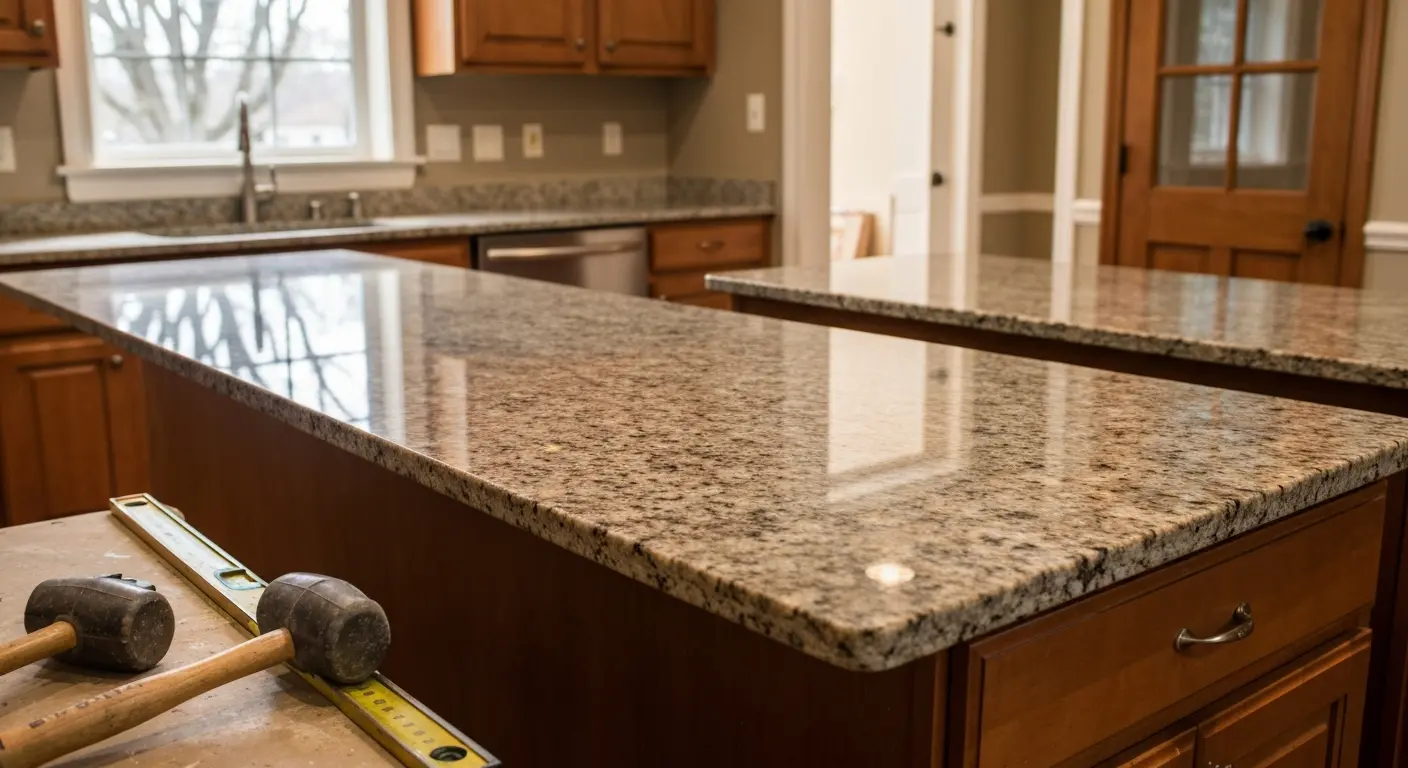 Granite countertop installation