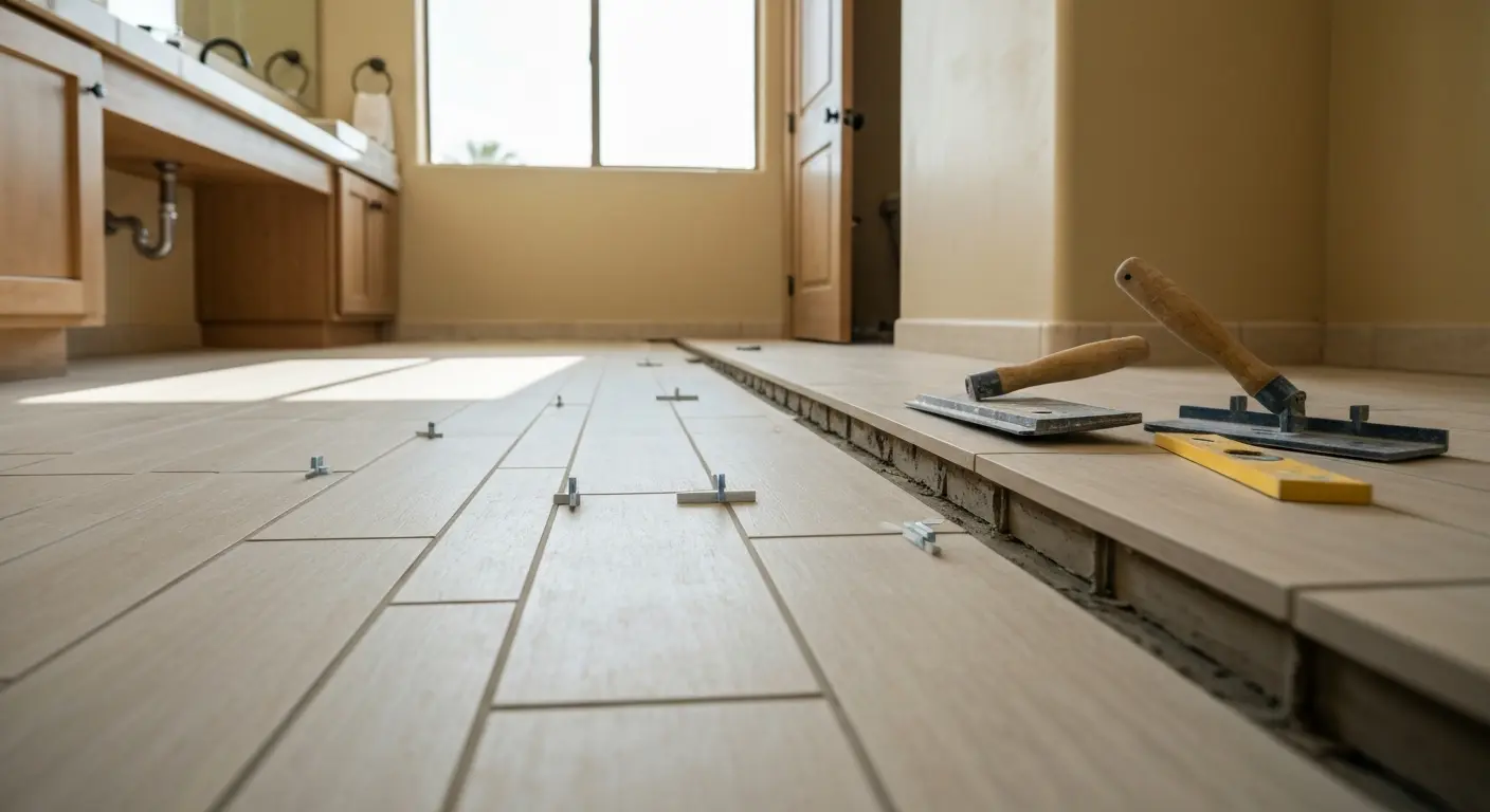 Bathroom flooring and tile