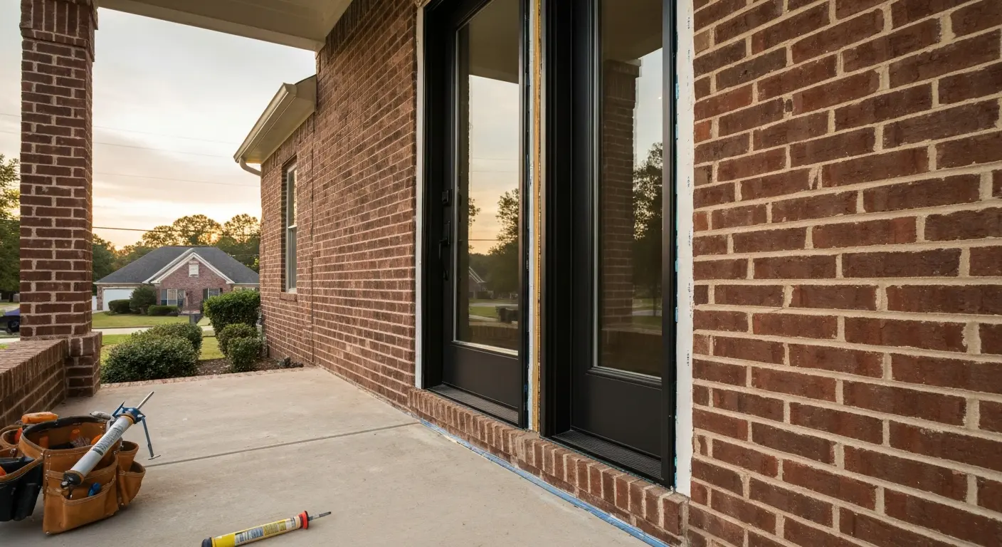 Exterior door installation project