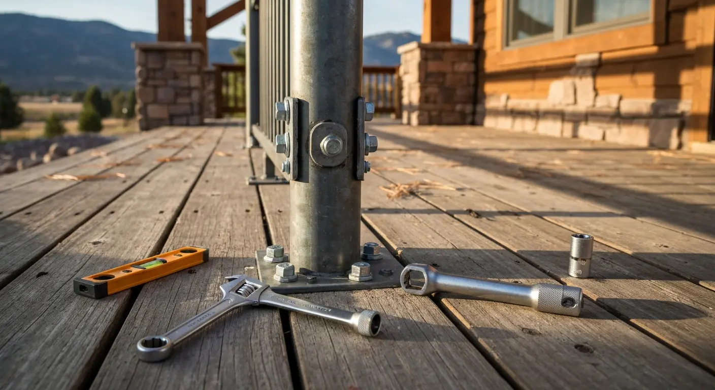 Railing repair and tightening