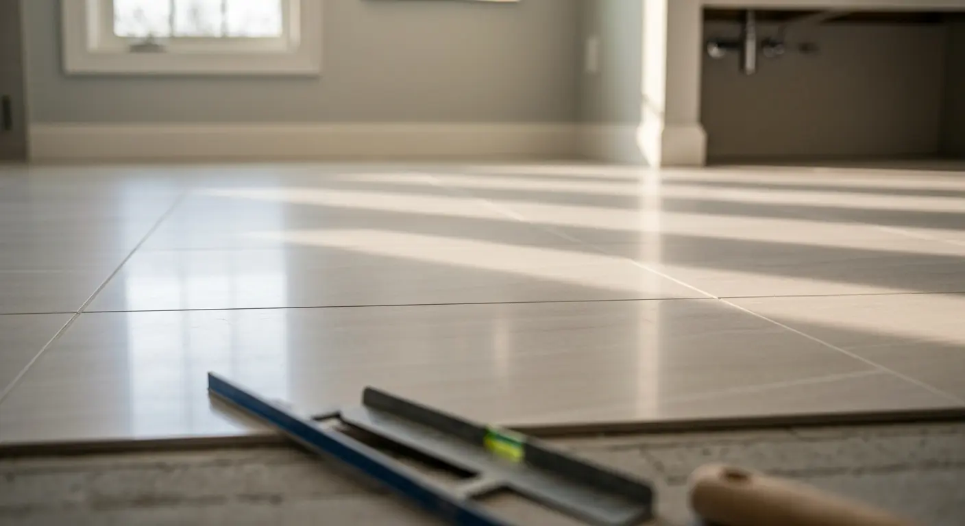 Bathroom flooring installation