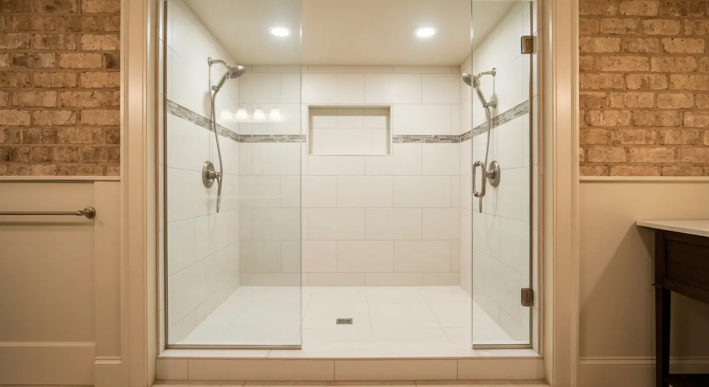 Walk-in shower installation
