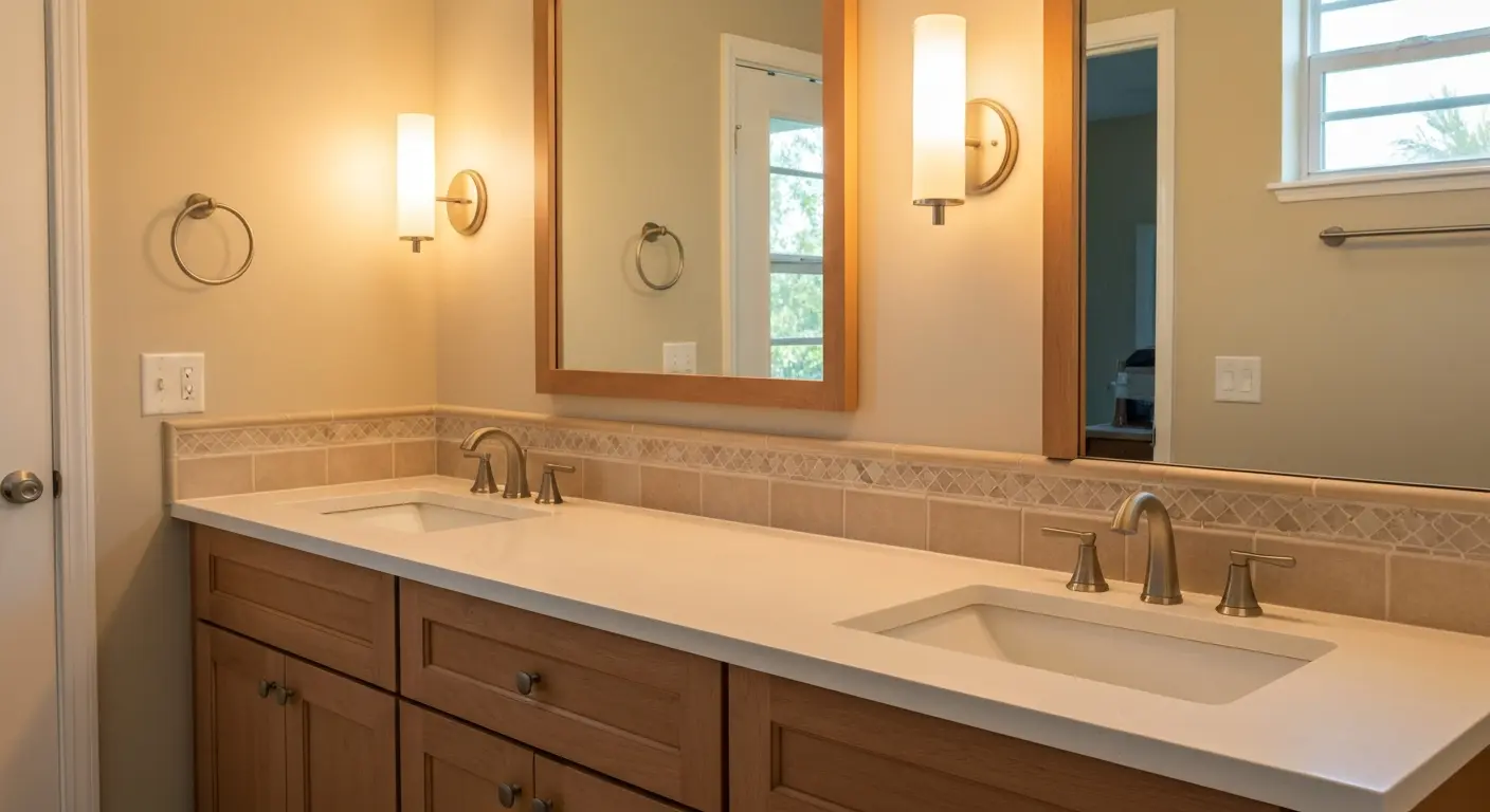 Bathroom vanity and lighting