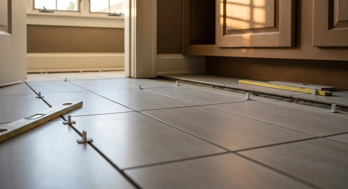 Bathroom flooring installation