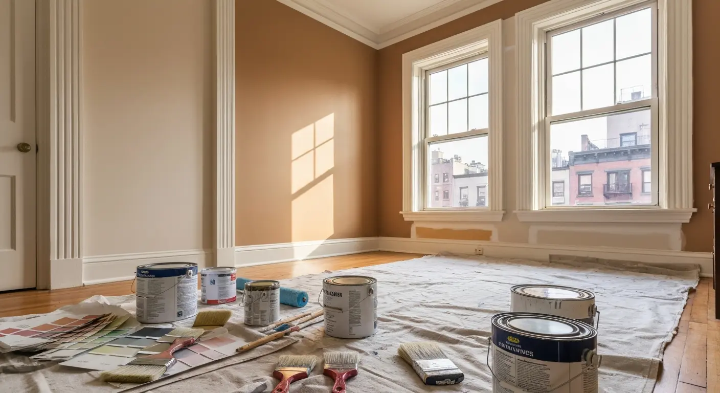 Interior bedroom painting