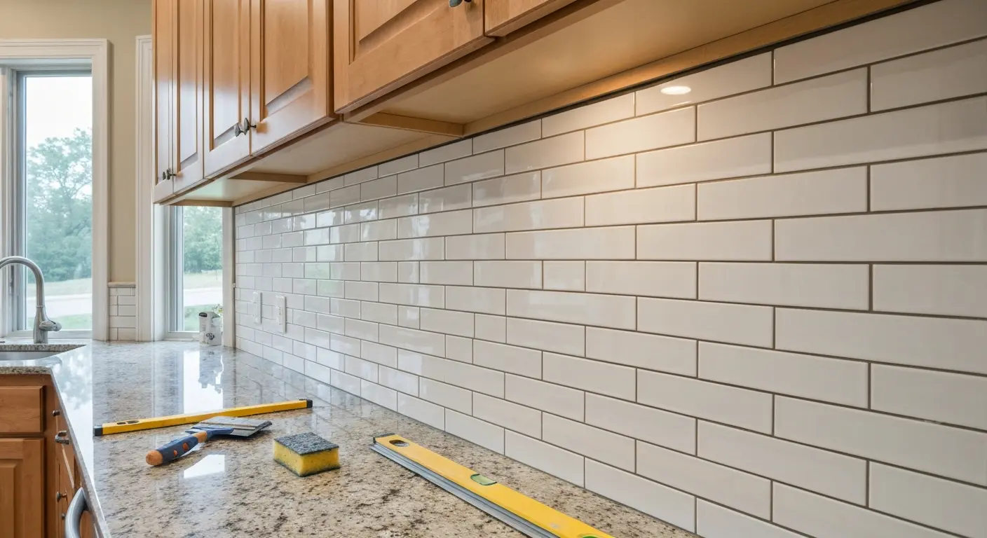 Kitchen backsplash tile installation