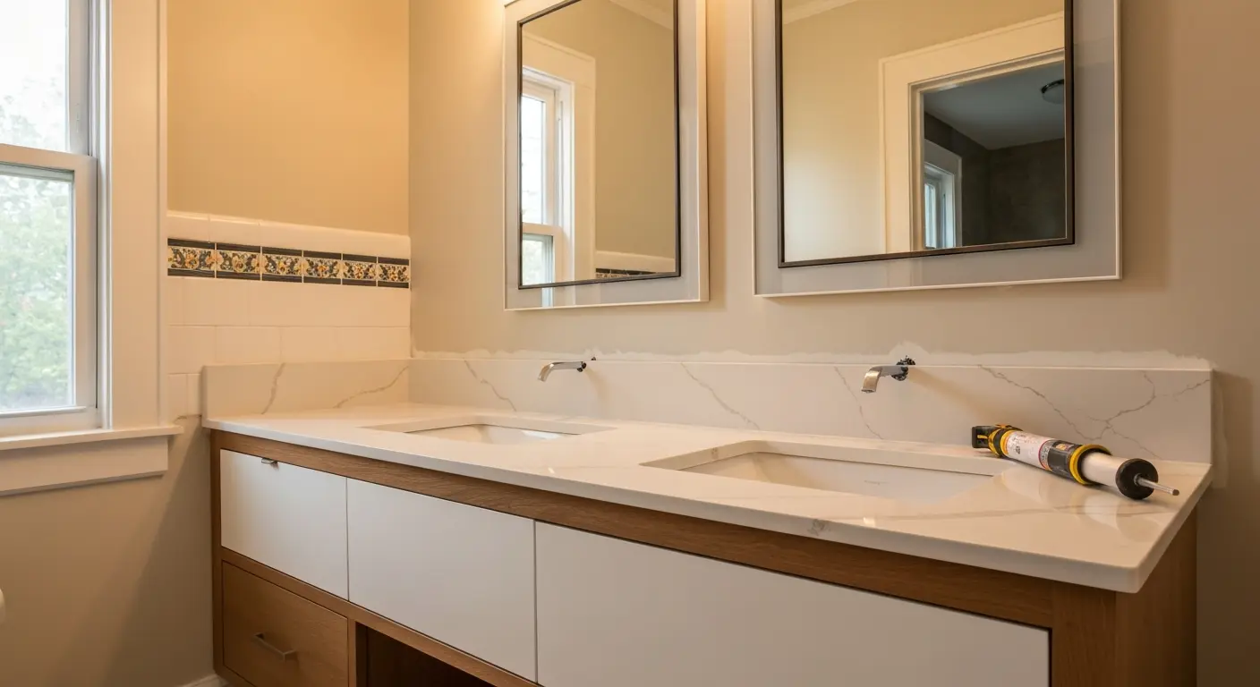 Bathroom vanity installation