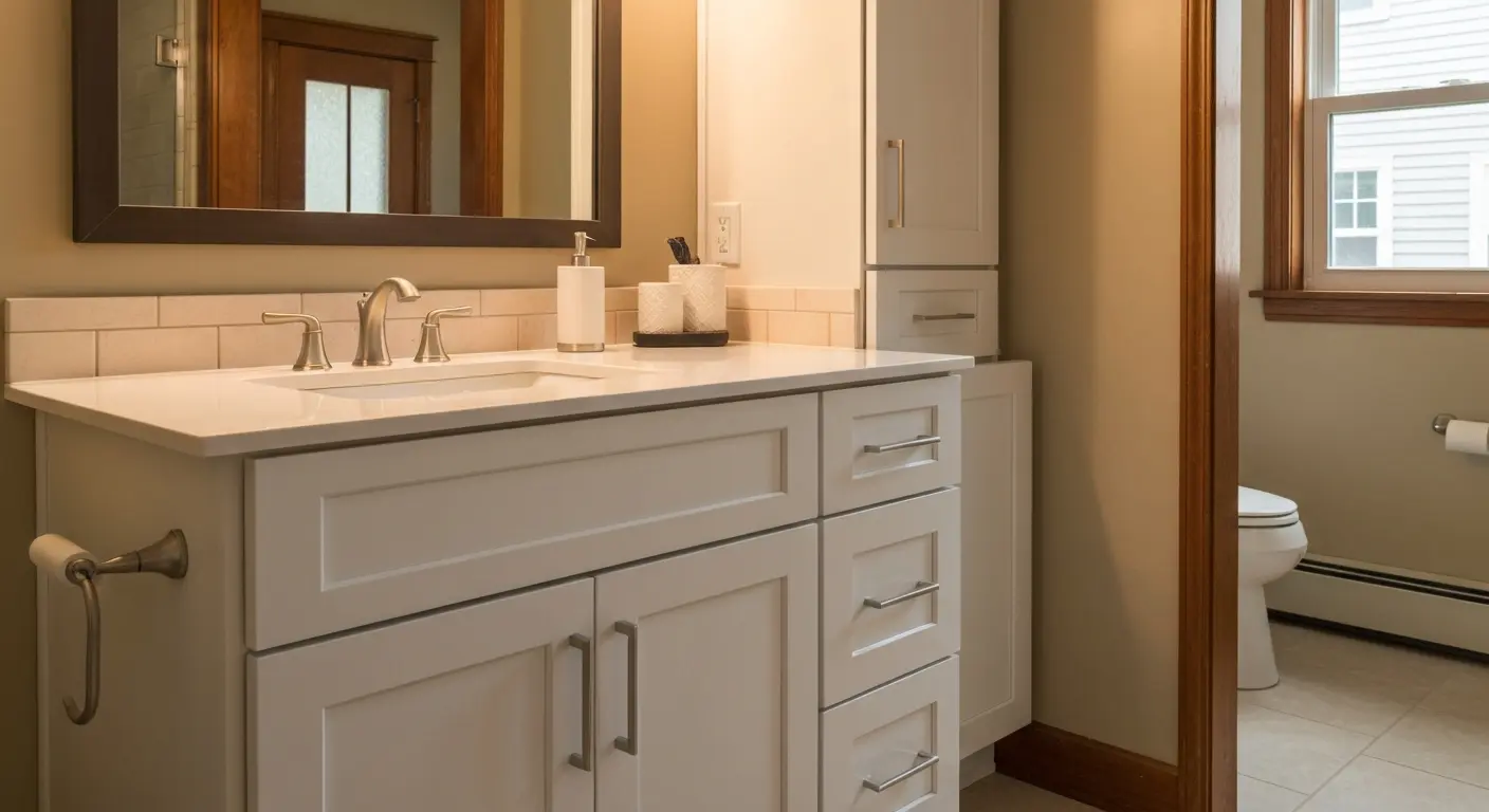 Bathroom vanity installation