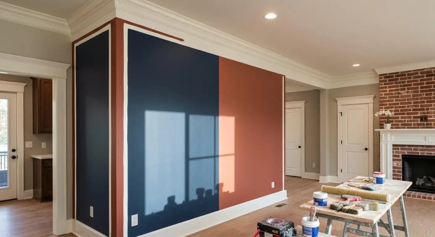 Accent wall interior painting