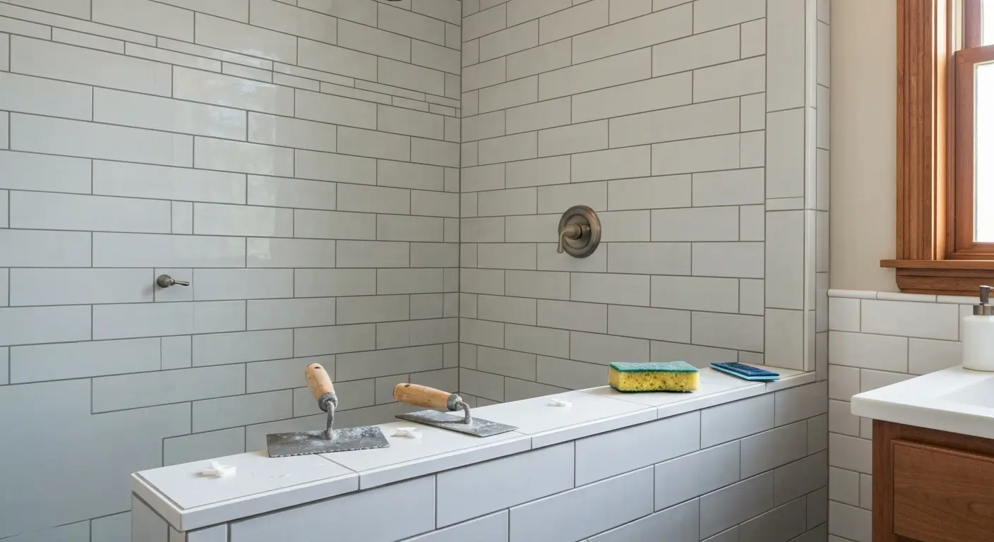 Custom tile shower installation