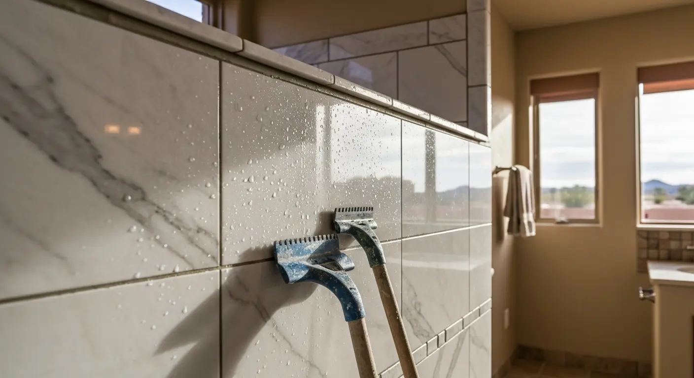 Tile shower installation