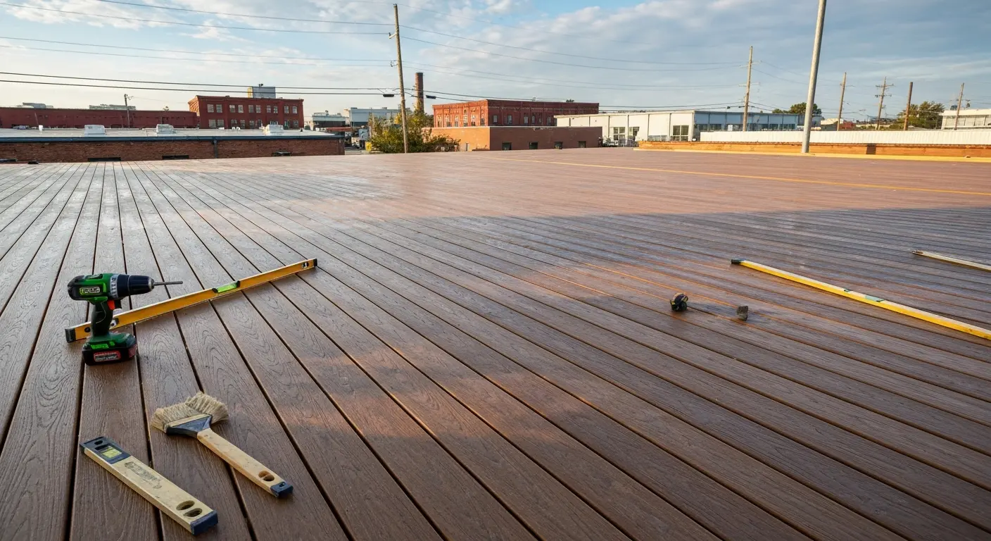 Commercial deck installation