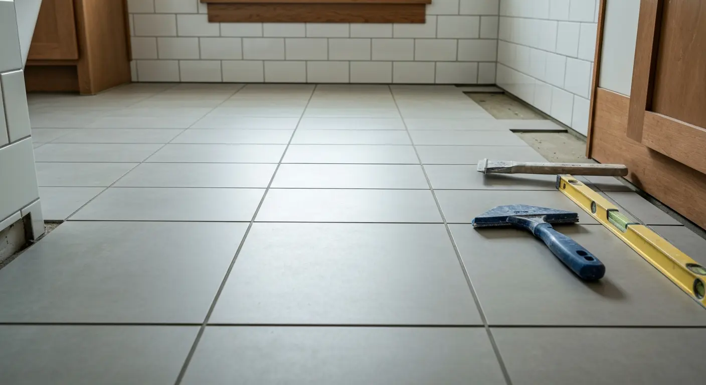 Bathroom floor installation
