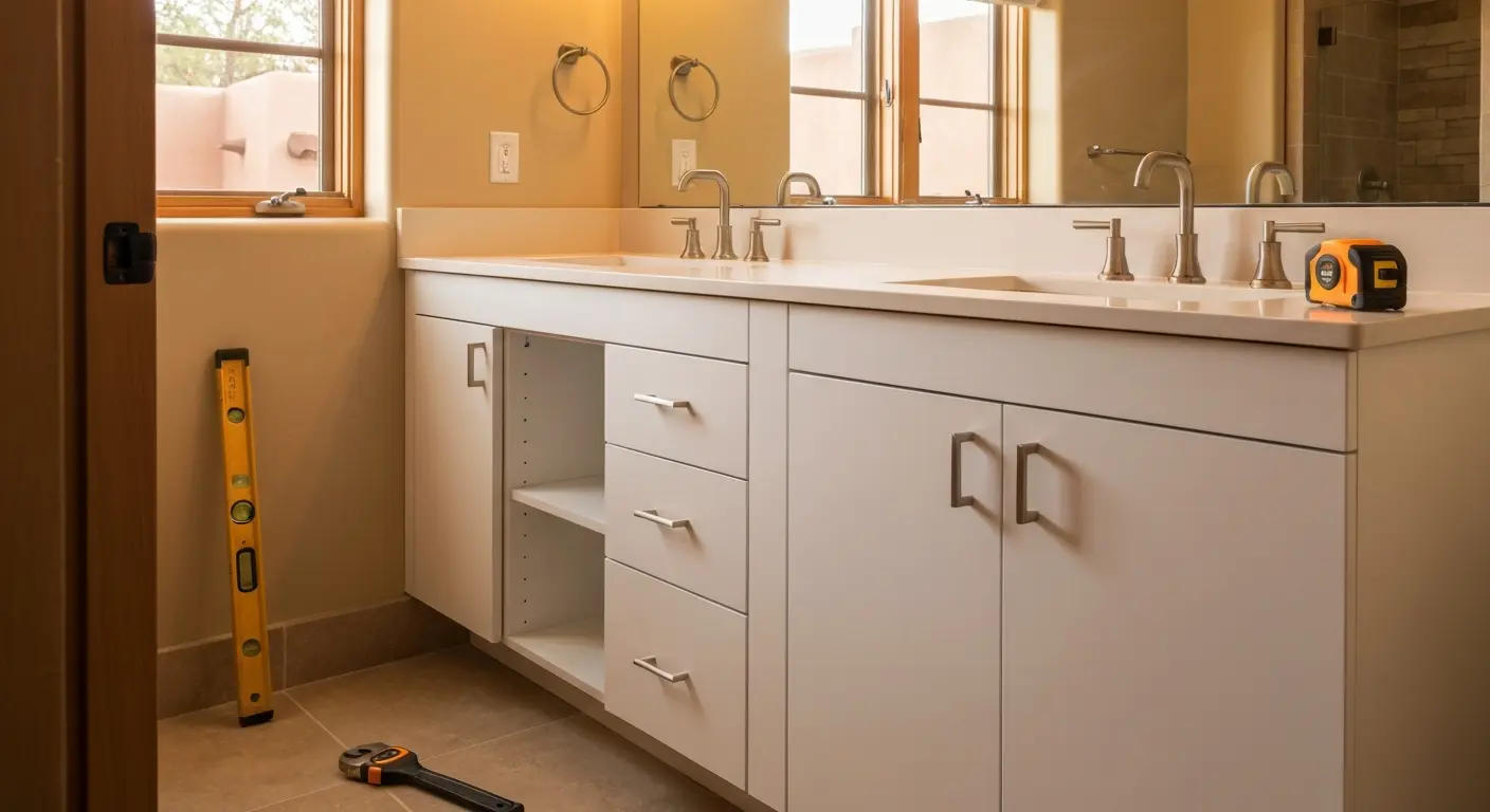 Bathroom vanity installation