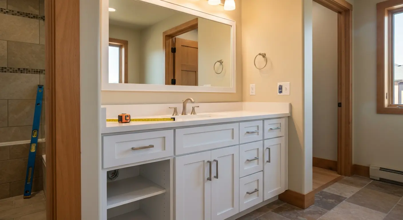 Bathroom vanity installation