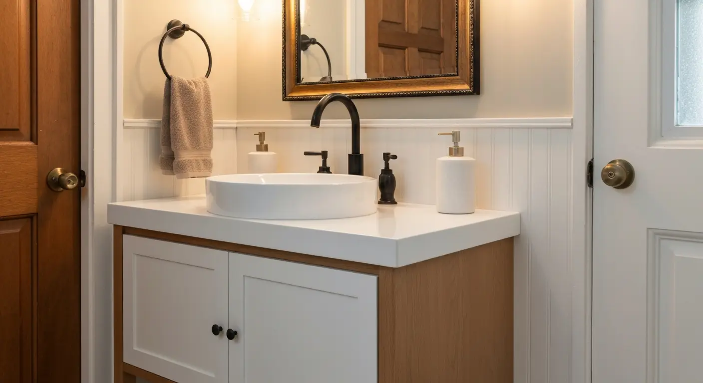 Vanity and fixture installation