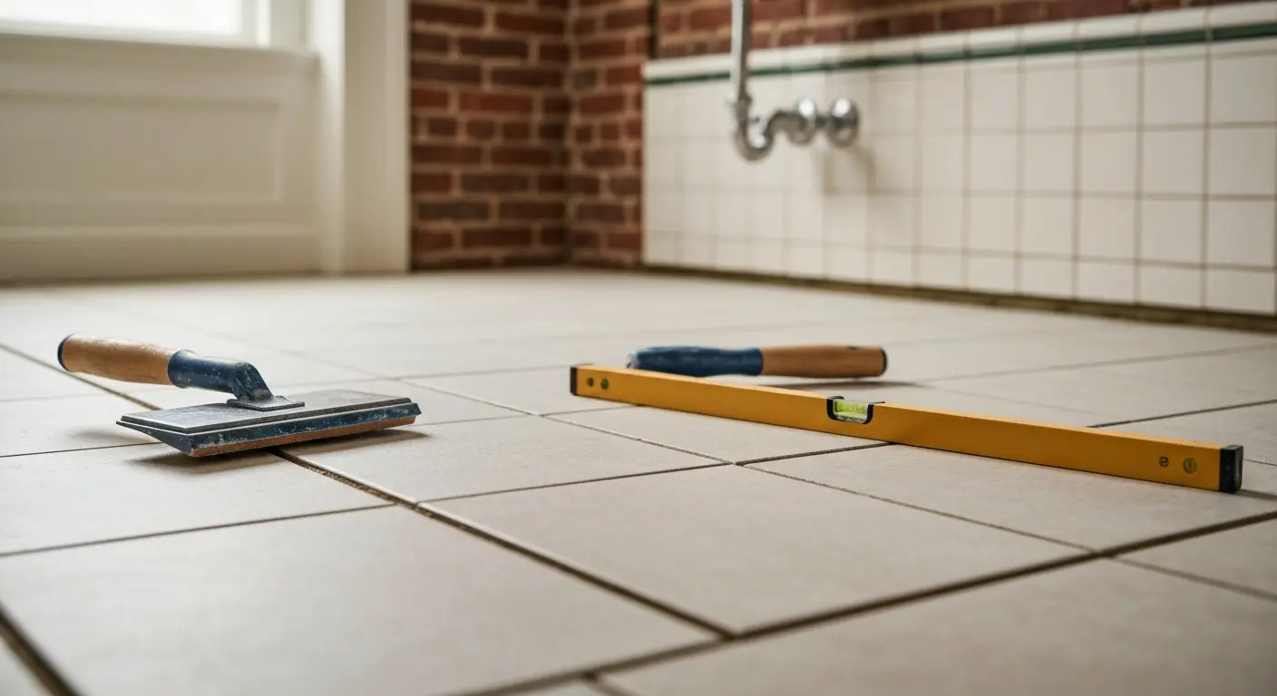 Bathroom flooring installation