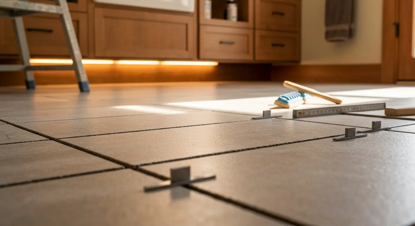 Bathroom flooring installation