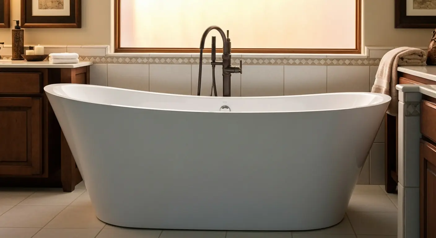 Freestanding soaking tub